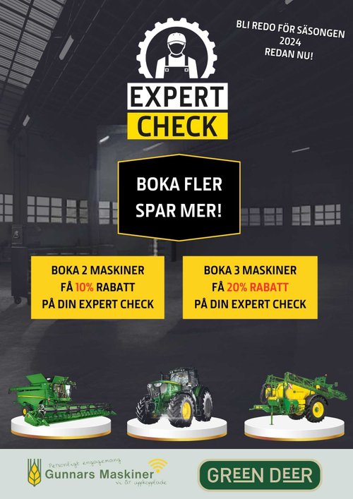 Expert Check. Service traktorer, pressar och sprutor