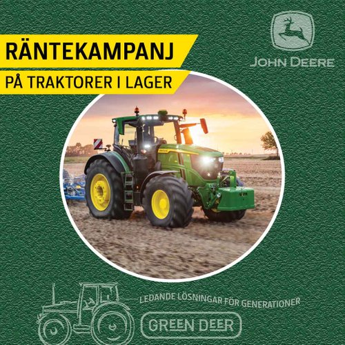 John Deere traktorer räntekampanj